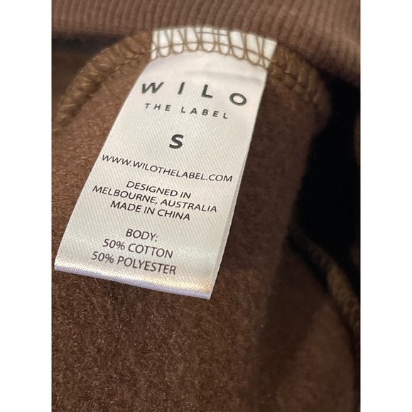 Wilo The Label Hoodie Leggings Set Womens S Brown Cotton Wellness Club New - Picture 9 of 16